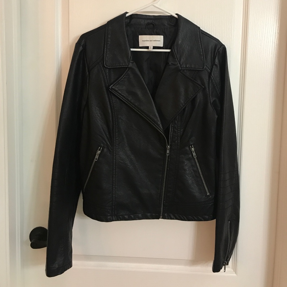 Cupcakes and Cashmere Leather Jacket // Size L